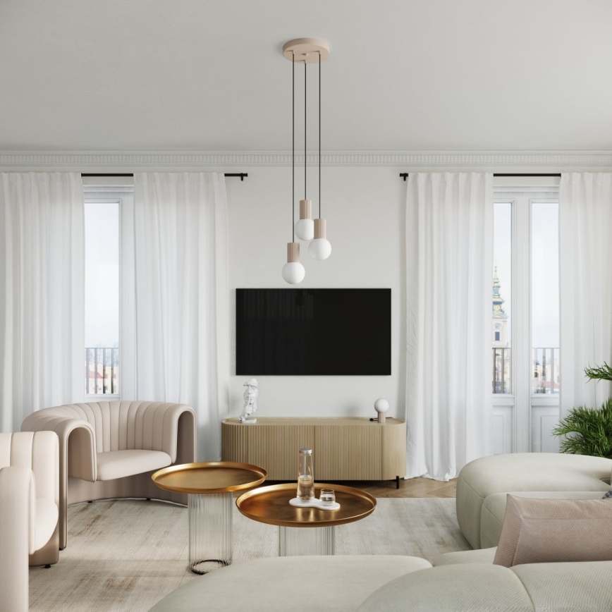 Pöytävalaisin HALO 1xG9/8W/230V halkaisija 12 cm beige