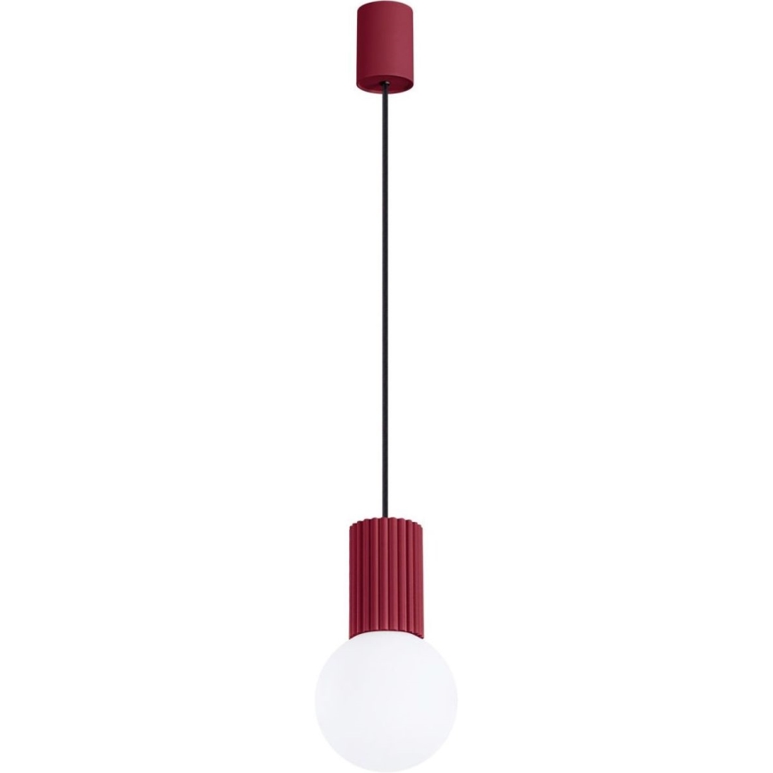 Kattokruunu johdossa HALO 1xG9/8W/230V halkaisija 12 cm punainen