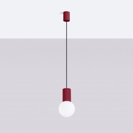Kattokruunu johdossa HALO 1xG9/8W/230V halkaisija 12 cm punainen