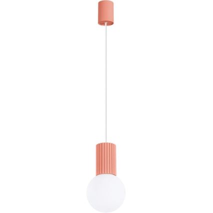 Kattokruunu johdossa HALO 1xG9/8W/230V halkaisija 12 cm vaaleanpunainen