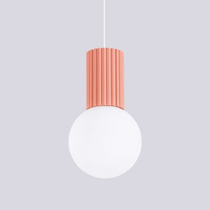 Kattokruunu johdossa HALO 1xG9/8W/230V halkaisija 12 cm vaaleanpunainen