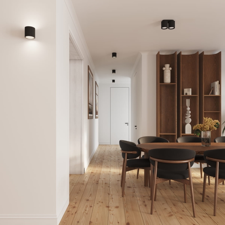 Kohdevalaisin AURA 1xGU10/10W/230V, 10 cm, musta