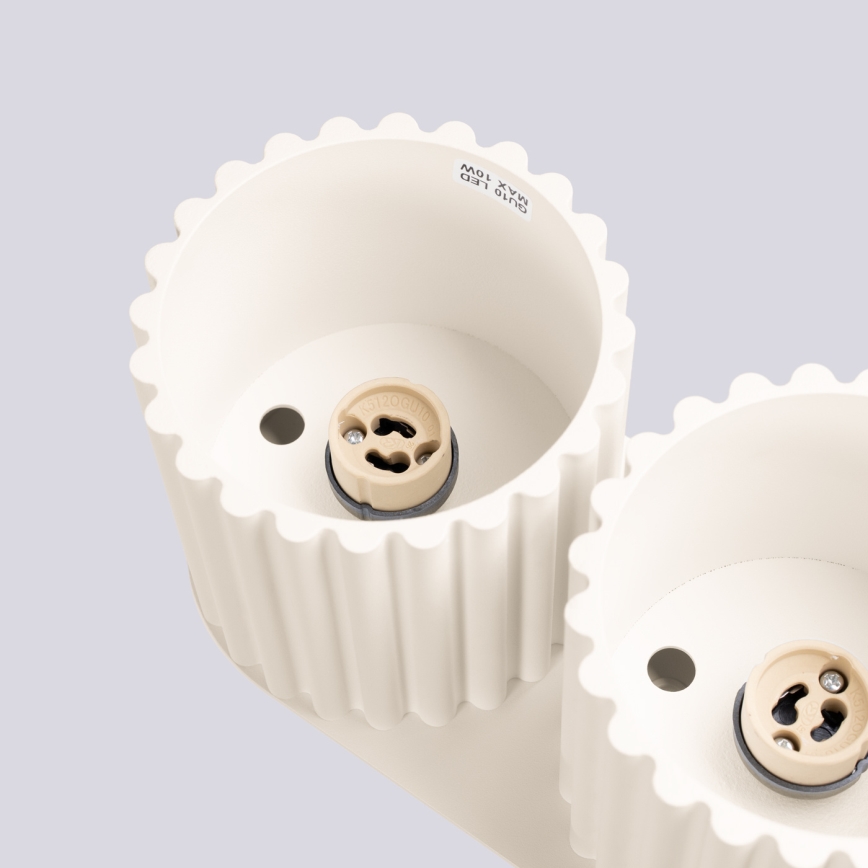 AURA-kohdevalaisin 2xGU10/10W/230V, kermanvärinen