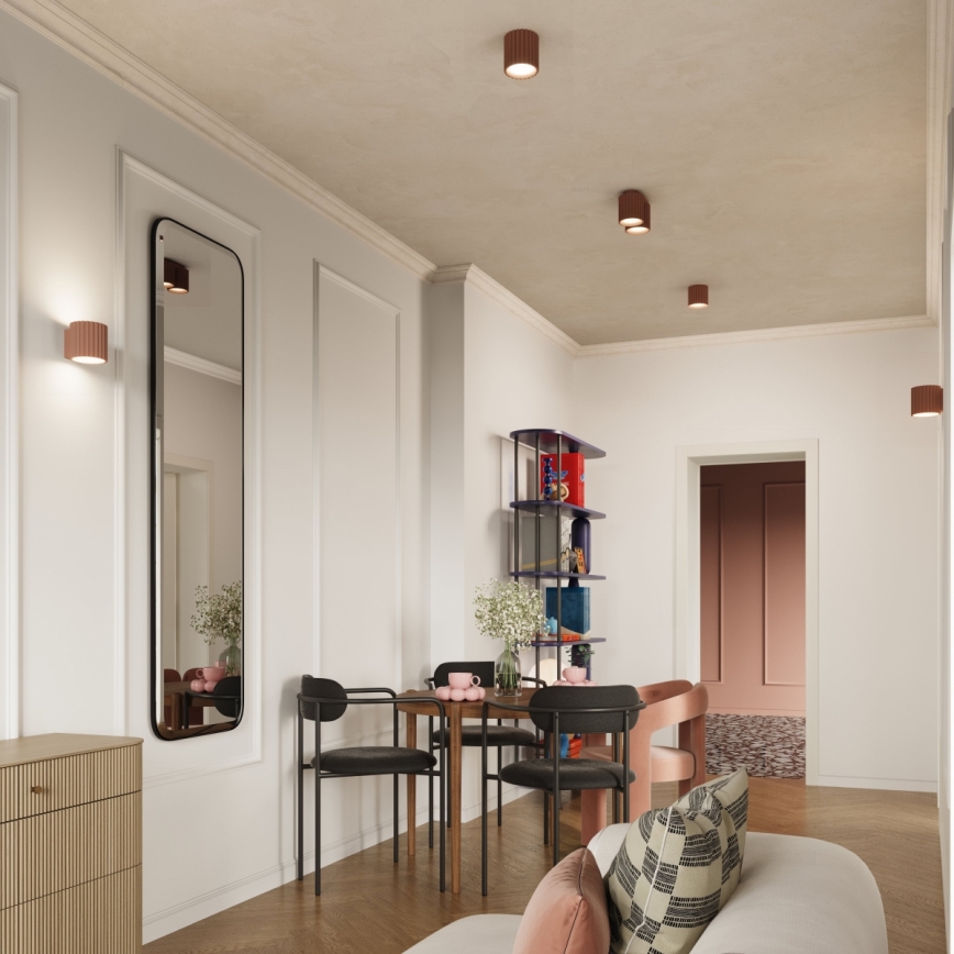 Kohdevalaisin AURA 1xGU10/10W/230V 10 cm ruskea