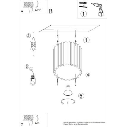 AURA-kohdevalaisin 1xGU10/10W/230V 10 cm, sininen