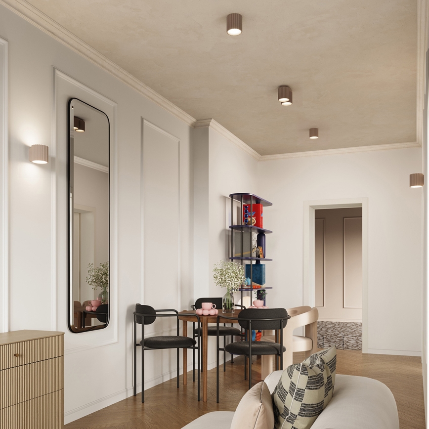 Kohdevalaisin AURA 1xGU10/10W/230V 10 cm taupe