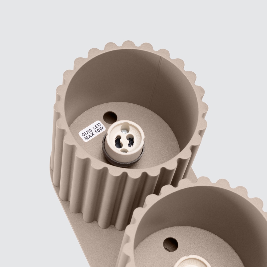 Kohdevalaisin AURA 2xGU10/10W/230V taupe