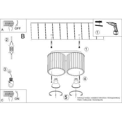 Kohdevalaisin AURA 2xGU10/10W/230V taupe