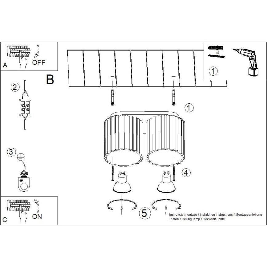 Kohdevalaisin AURA 2xGU10/10W/230V taupe