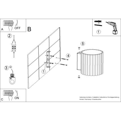Seinävalaisin AURA 1xG9/10W/230V punainen
