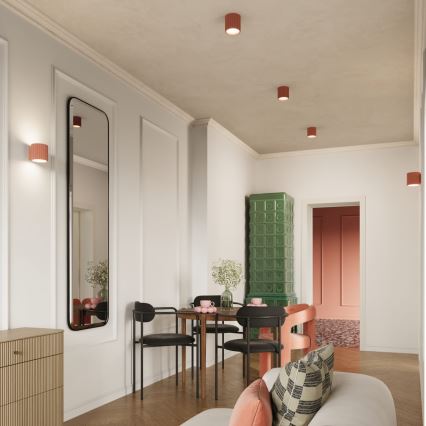 Spottivalaisin AURA 1xGU10/10W/230V 10 cm vaaleanpunainen