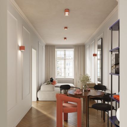 Kohdevalaisin AURA 2xGX53/10W/230V vaaleanpunainen