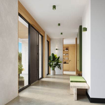 Seinäspotti ORBIS 1xG9/8W/230V betoni/vihreä