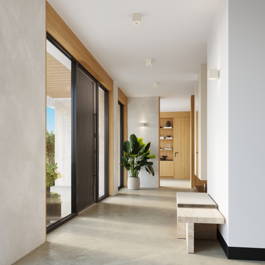 Kohdevalaisin QUAD 1xGU10/10W/230V betoni/kerma