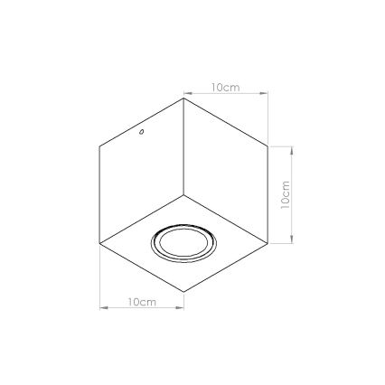 Kohdevalaisin QUAD 1xGU10/10W/230V betoni/kerma
