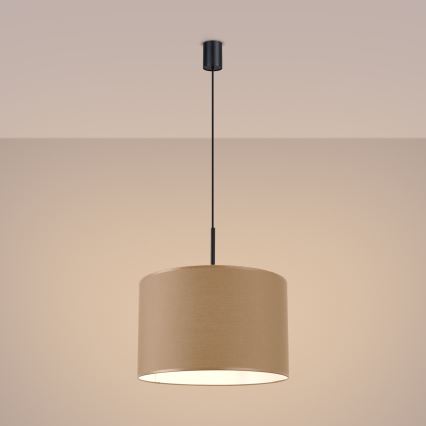 Riippuvalaisin langalla NEVIA 1xE27/15W/230V, halkaisija 40 cm, taupe