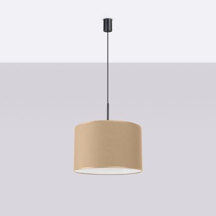 Riippuvalaisin langalla NEVIA 1xE27/15W/230V, halkaisija 40 cm, taupe