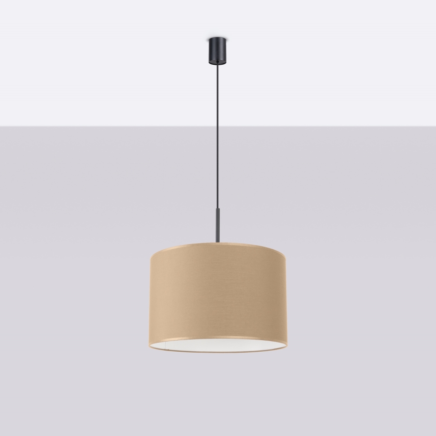 Riippuvalaisin langalla NEVIA 1xE27/15W/230V, halkaisija 40 cm, taupe