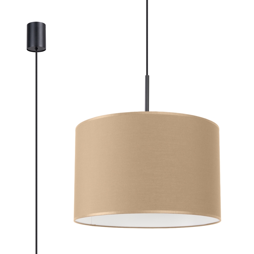 Riippuvalaisin langalla NEVIA 1xE27/15W/230V, halkaisija 40 cm, taupe