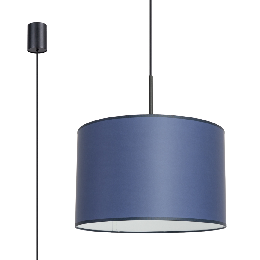 Riippuvalaisin johdolla NEVIA 1xE27/15W/230V halkaisija 40 cm sininen