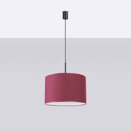 NEVIA-riippuvalaisin johdolla 1xE27/15W/230V, halkaisija 40 cm, punainen