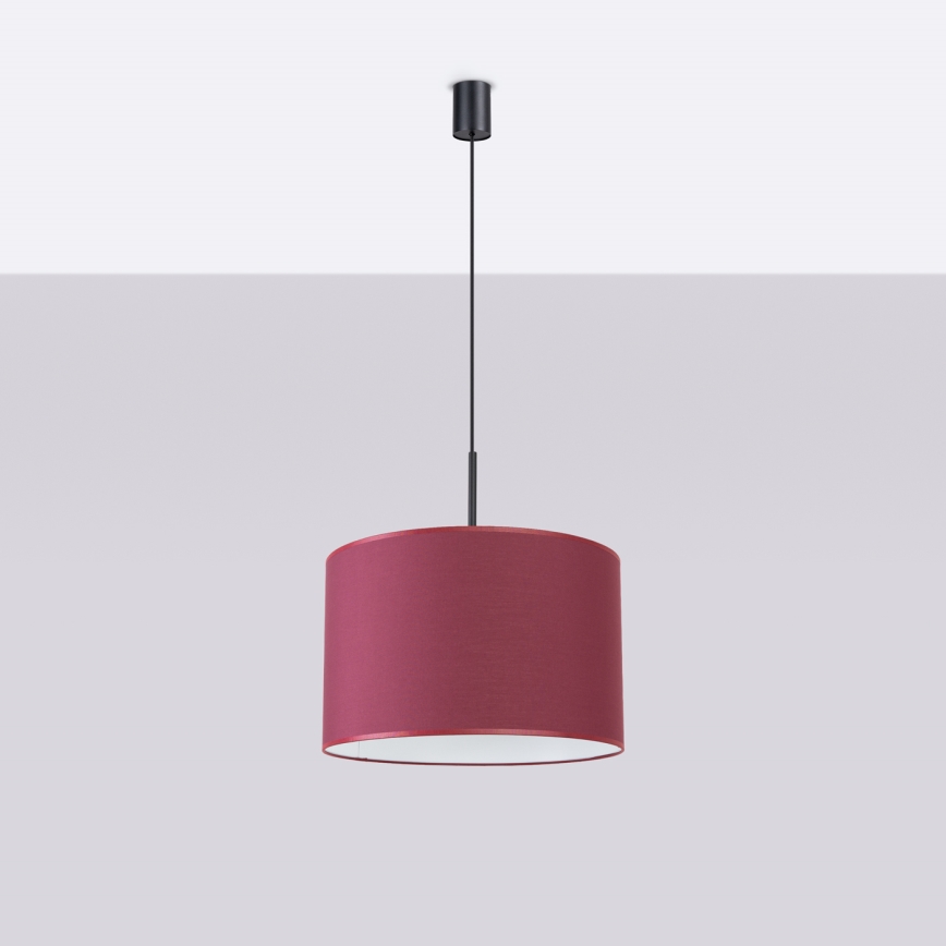 NEVIA-riippuvalaisin johdolla 1xE27/15W/230V, halkaisija 40 cm, punainen