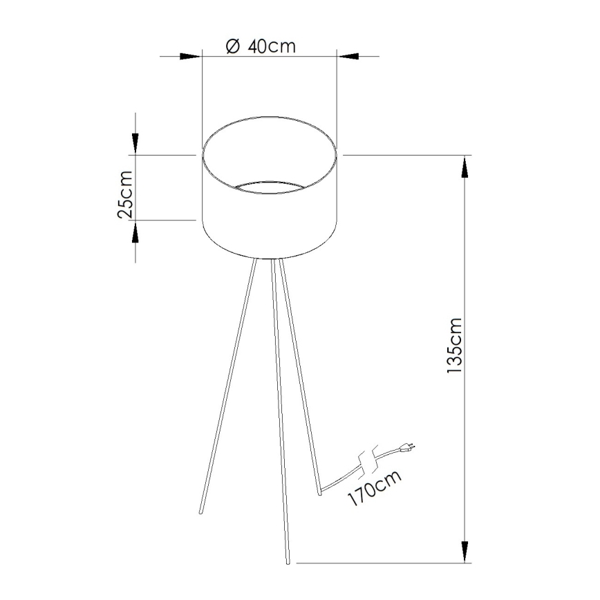Lattiavalaisin NEVIA 1xE27/15W/230V taupe