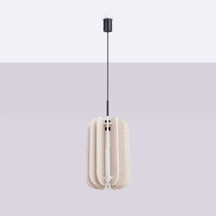 Riippuvalaisin johdolla MULA 1xE27/15W/230V halkaisija 27 cm kermanvärinen