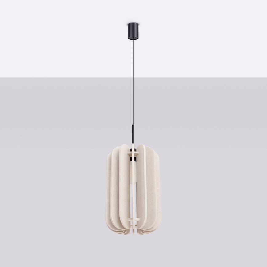 Riippuvalaisin johdolla MULA 1xE27/15W/230V halkaisija 27 cm kermanvärinen