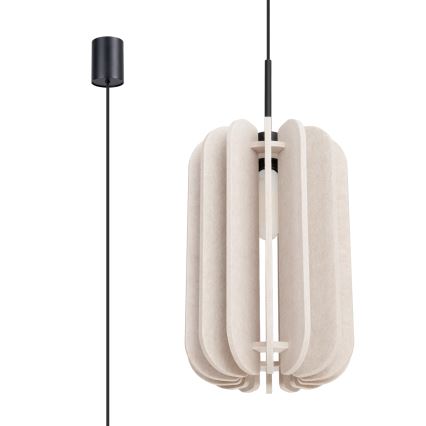 Riippuvalaisin johdolla MULA 1xE27/15W/230V halkaisija 27 cm kermanvärinen