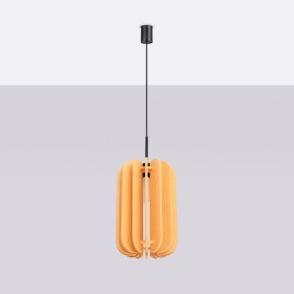 Riippuvalaisin MULA johdolla 1xE27/15W/230V, halkaisija 27 cm, keltainen