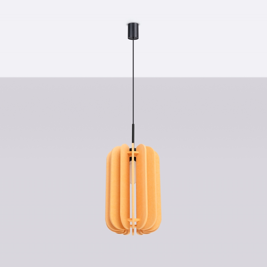 Riippuvalaisin MULA johdolla 1xE27/15W/230V, halkaisija 27 cm, keltainen