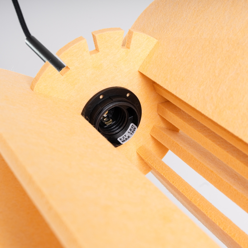 Riippuvalaisin MULA johdolla 1xE27/15W/230V, halkaisija 27 cm, keltainen