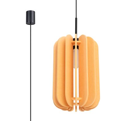 Riippuvalaisin MULA johdolla 1xE27/15W/230V, halkaisija 27 cm, keltainen
