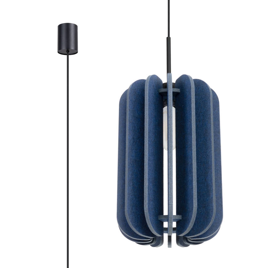 Riippuvalaisin MULA johdolla, 1xE27/15W/230V, halkaisija 27 cm, sininen
