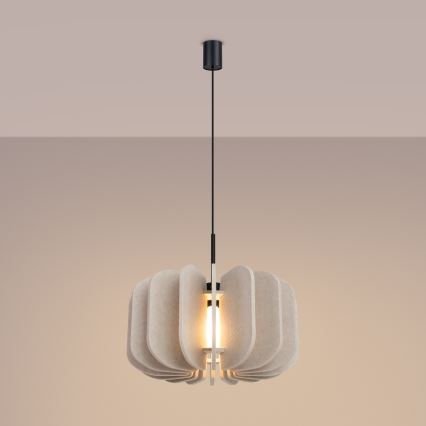 MULA-langallinen riippuvalaisin, 1xE27/15W/230V, halkaisija 45 cm, kermanvalkoinen