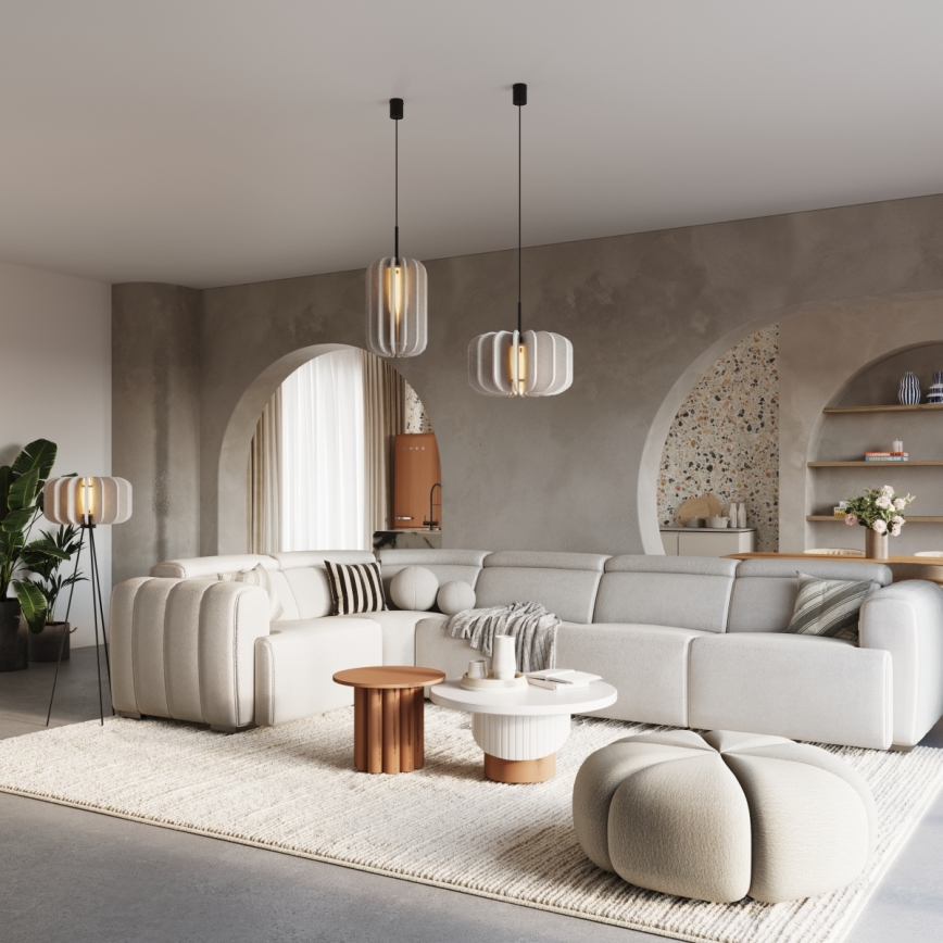MULA-langallinen riippuvalaisin, 1xE27/15W/230V, halkaisija 45 cm, kermanvalkoinen