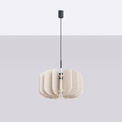 MULA-langallinen riippuvalaisin, 1xE27/15W/230V, halkaisija 45 cm, kermanvalkoinen