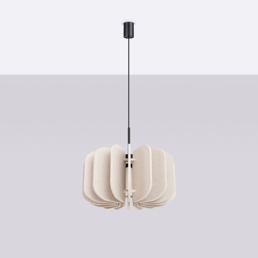 MULA-langallinen riippuvalaisin, 1xE27/15W/230V, halkaisija 45 cm, kermanvalkoinen