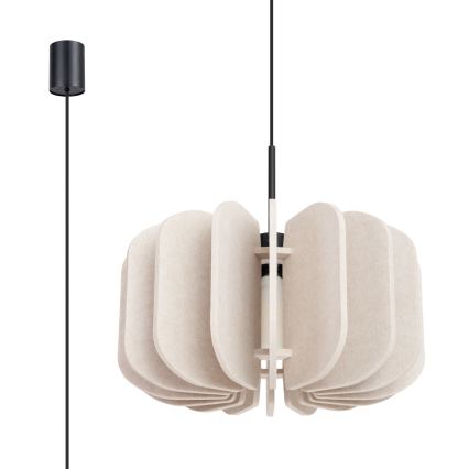 MULA-langallinen riippuvalaisin, 1xE27/15W/230V, halkaisija 45 cm, kermanvalkoinen