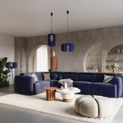 Riippuvalaisin MULA 1xE27/15W/230V Ø 45 cm sininen