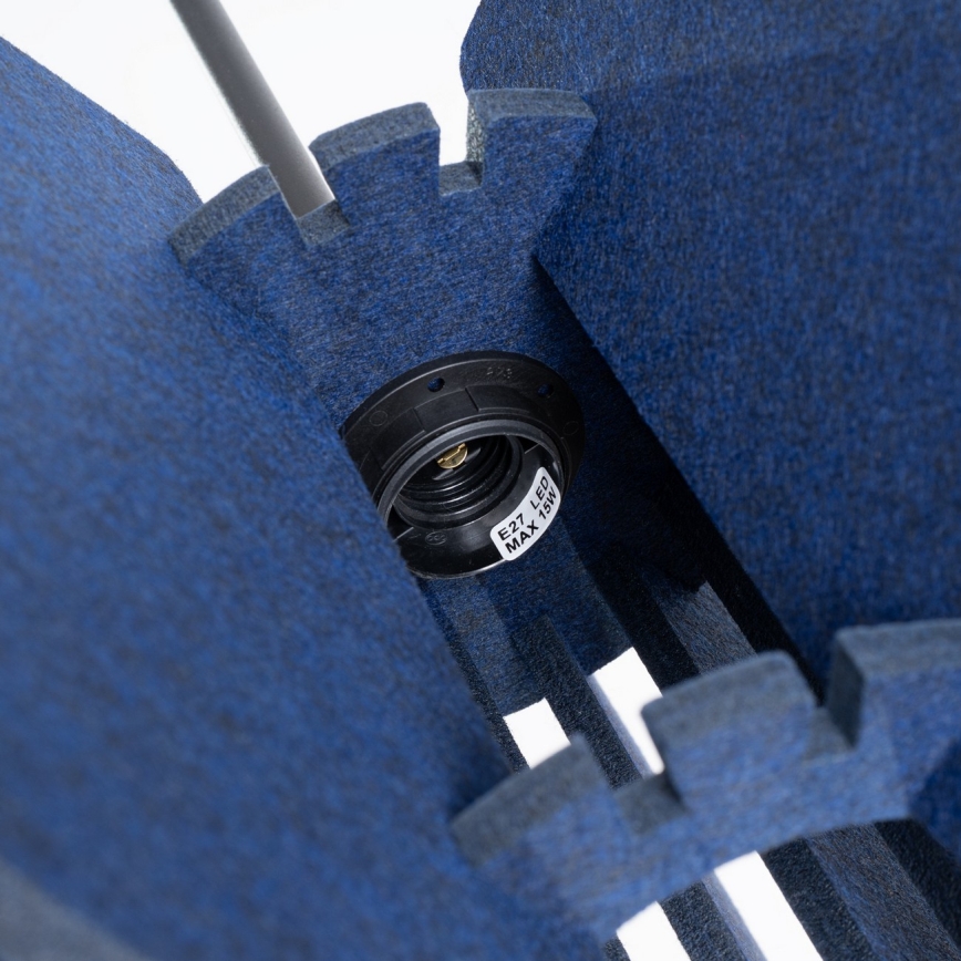 Riippuvalaisin MULA 1xE27/15W/230V Ø 45 cm sininen