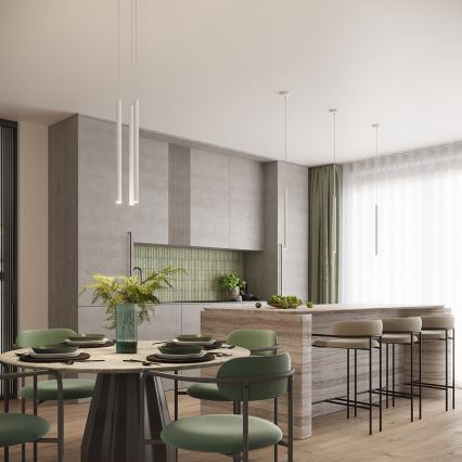 Riippuvalaisin ARCHE vaijerilla 2xG9/8W/230V valkoinen