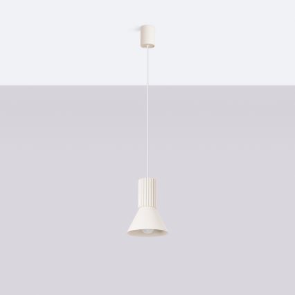 Riippuvalaisin ESTRIA vaijerilla 1xE14/10W/230V, Ø 14 cm, kermanvärinen