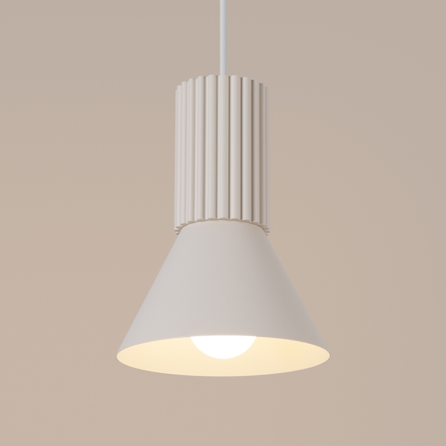 Riippuvalaisin ESTRIA vaijerilla 1xE14/10W/230V, Ø 14 cm, kermanvärinen