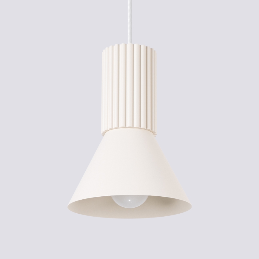Riippuvalaisin ESTRIA vaijerilla 1xE14/10W/230V, Ø 14 cm, kermanvärinen