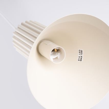 Riippuvalaisin ESTRIA vaijerilla 1xE14/10W/230V, Ø 14 cm, kermanvärinen