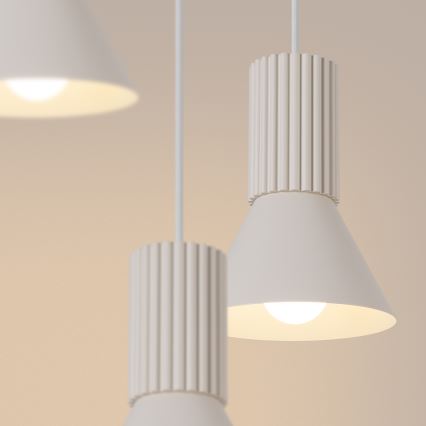 Riippuvalaisin vaijerilla ESTRIA 3xE14/10W/230V, halkaisija 30 cm, kermanvärinen