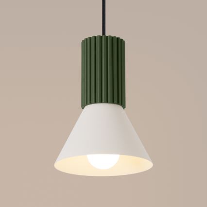 ESTRIA-riippuvalaisin johdolla 1xE14/10W/230V, halkaisija 14 cm, vihreä