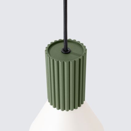 ESTRIA-riippuvalaisin johdolla 1xE14/10W/230V, halkaisija 14 cm, vihreä